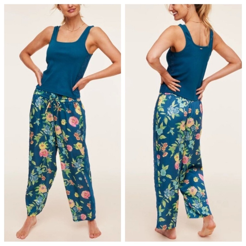 New! Adore Me Delenia Floral Pajama set tank Pants Size XL 41805 41807